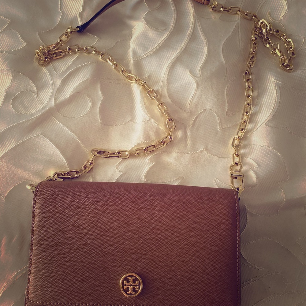 Like New Brown Robinson Leather Wallet on a Chain